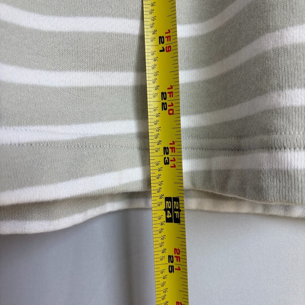 Lululemon Cotton French Terry Crew Sweatshirt Sz XL Stripe Vapor White EUC - Picture 9 of 14